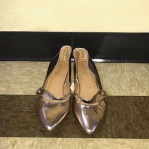 Rose gold ballerina flats